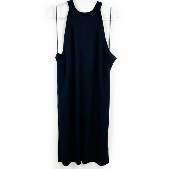 NWT Old Navy Fitted Sleeveless Rib-knit midi sweater dress in black size: 4X - Picture 1 of 8